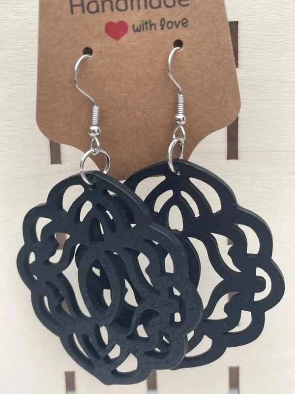 Boucles d’oreilles en bois modèle 2